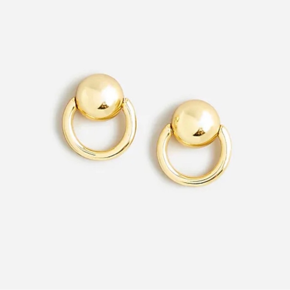 J. Crew metallic circle stud earring